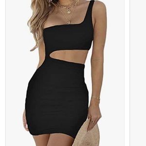 One Shoulder Cut Out Dress
